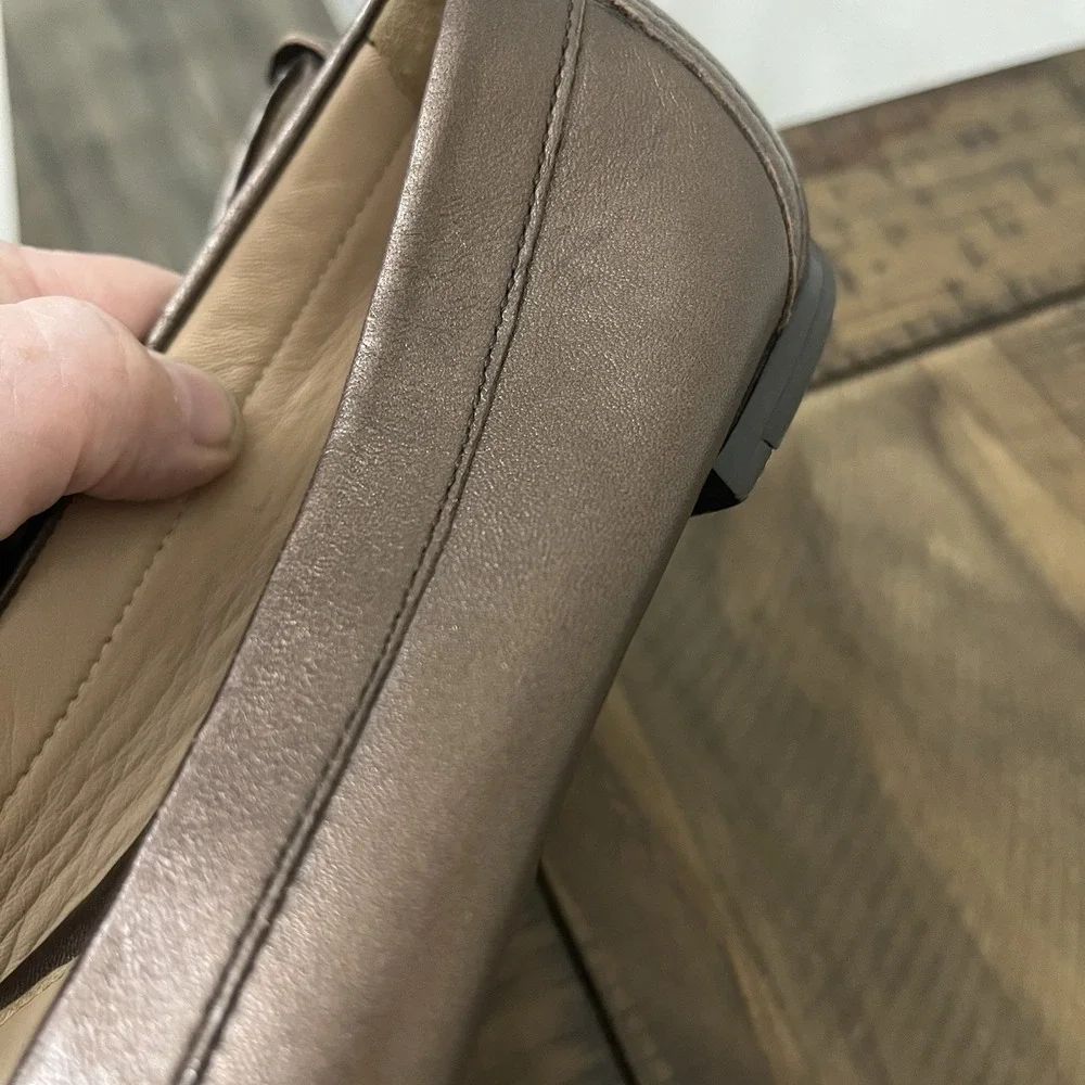 Cole Haan Brown‎ Leather Tassel Loafers Slip-On Shoes Womens Sz 7.5B